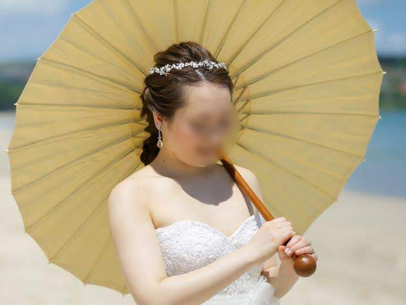 フィッシュボーンの花嫁髪型